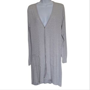 [Bobeau] Light Gray Cardigan Sweater Size Large